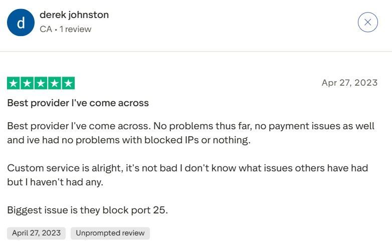 Derek Johnston Testimonial