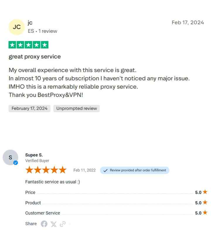 Customer testimonial