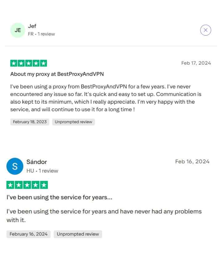 Customer testimonial