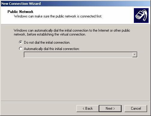 Click Virtual Private Network connection, and then click Next.