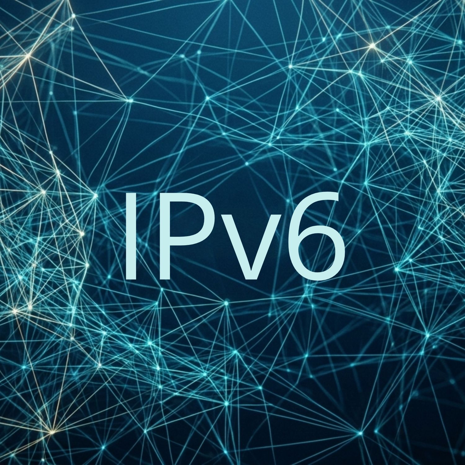 IPv6 network visualization with open node structure and expanded address space.