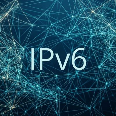 IPv6 network visualization with open node structure and expanded address space.